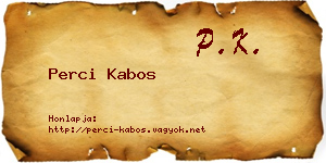 Perci Kabos névjegykártya